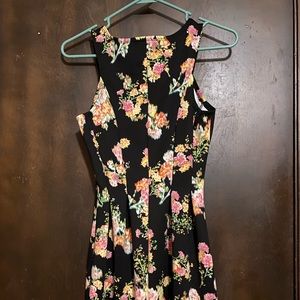 Knee length small floral design dress